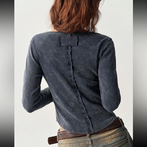 Boho cotton button sleeve detail blouse - Picture 2 of 8